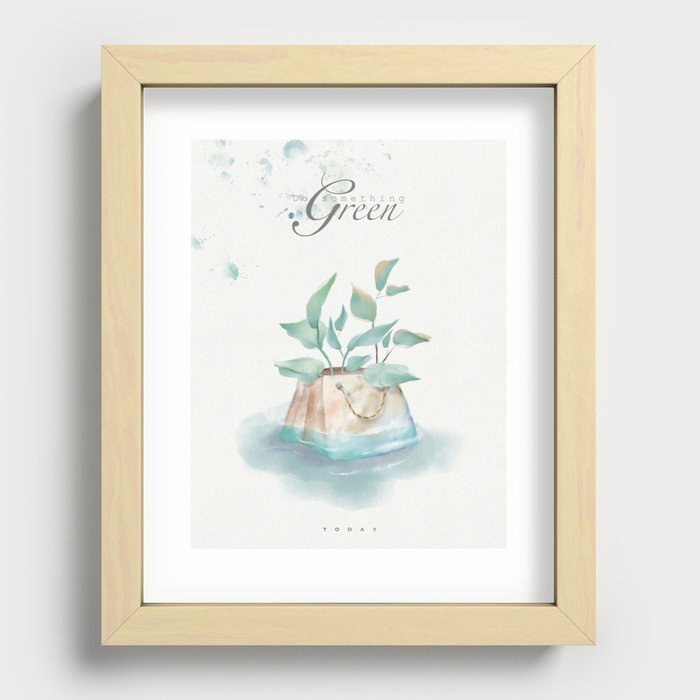 Green Plants for Green Life Recessed Framed Print