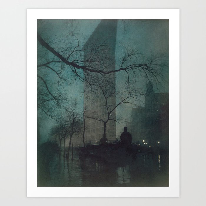 The Flatiron building New York twilight blue dreamscape photograph by