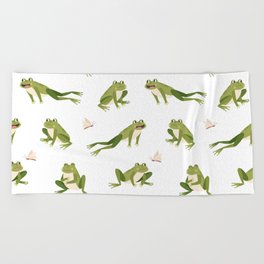 Frogs Pattern Beach Towel