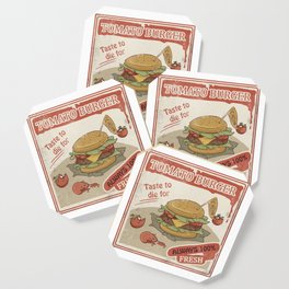 Tomato Burger Vintage Coaster