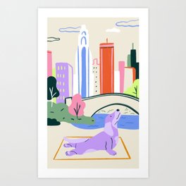 dog series - Central Park  Art Print