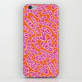 Vibrant Fun Abstract Pattern in Pink and Orange iPhone Skin