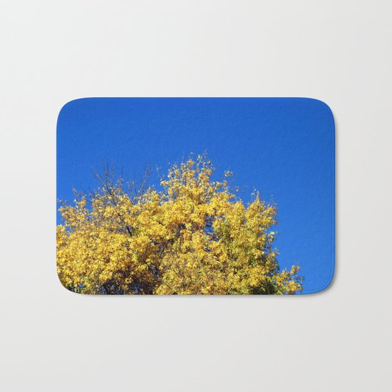 Yellow Autumn Tree Bath Mat