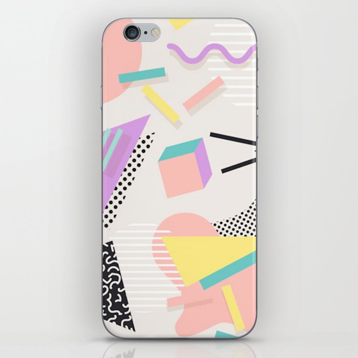 80s / 90s RETRO ABSTRACT PASTEL SHAPE PATTERN iPhone Skin