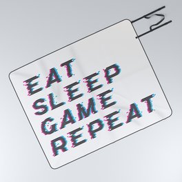 Eat, Sleep, Game, Repeat Picnic Blanket