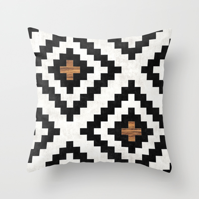 Charcoal Grey Ambesonne Tribal Throw Pillow Cushion Cover 16 X 16 Prehistoric Aztec with Circles Triangles Tribal Folk Pattern Decorative Square Accent Pillow Case 