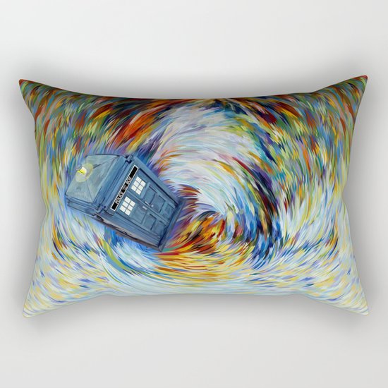 Tardis doctor who jump into time Vortex Rectangular Pillow