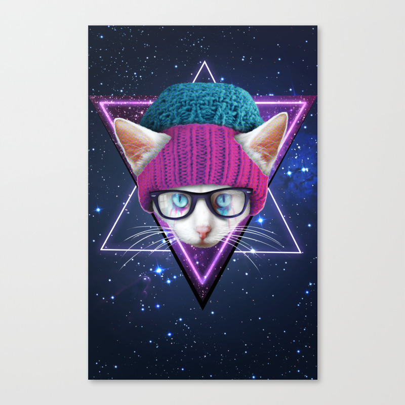 Tumblr Cat Canvas Print By Nickart Society6