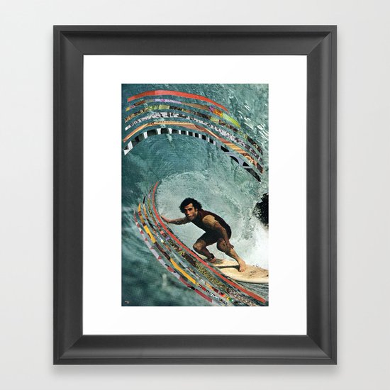 Surfing Framed Art Print