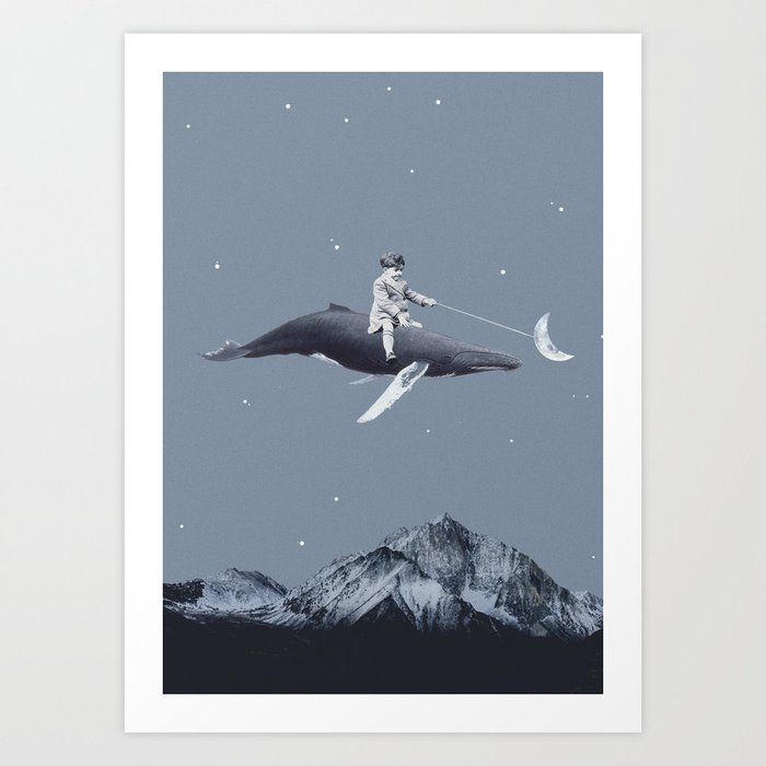 Aim for the moon Art Print
