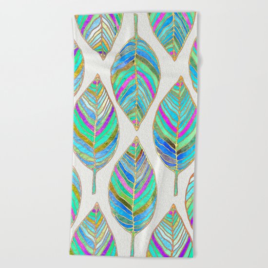 Spring Leaves Beach Towel