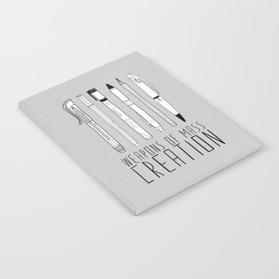 Weapons Of Mass Creation (on grey) Notebook
