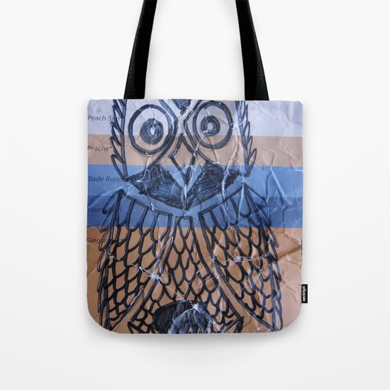 orange owl Tote Bag