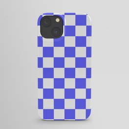 Checkered (Blue & White Pattern) iPhone Case