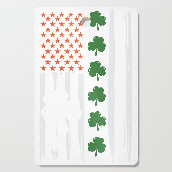 st. Patrick Irish American Flag Cutting Board