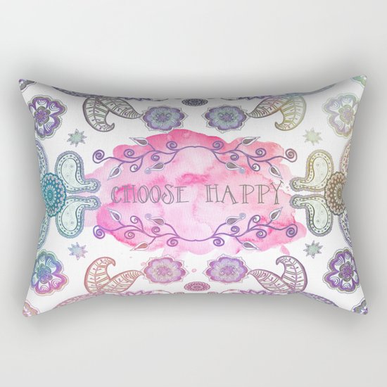 CHOOSE HAPPY Rectangular Pillow