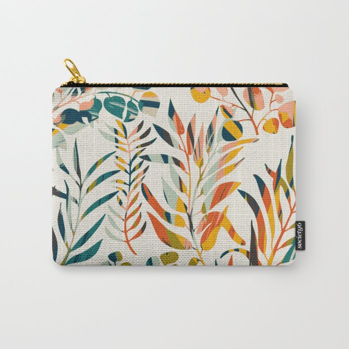 colorful leaves pattern Carry-All Pouch