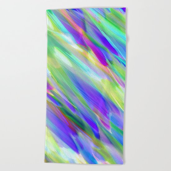 Colorful digital art splashing G401 Beach Towel
