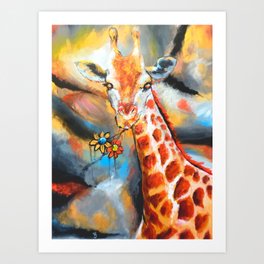 Josie the Giraffe Art Print