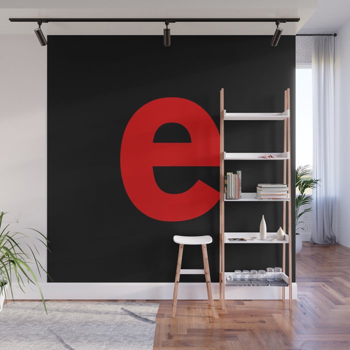 letter E (Red & Black) Wall Mural