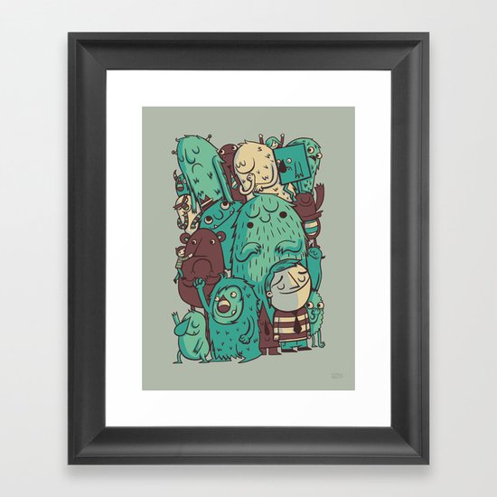 An Odd Crowd Framed Art Print