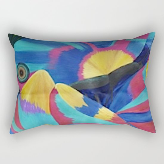Butterfly Fish Birds Rectangular Pillow