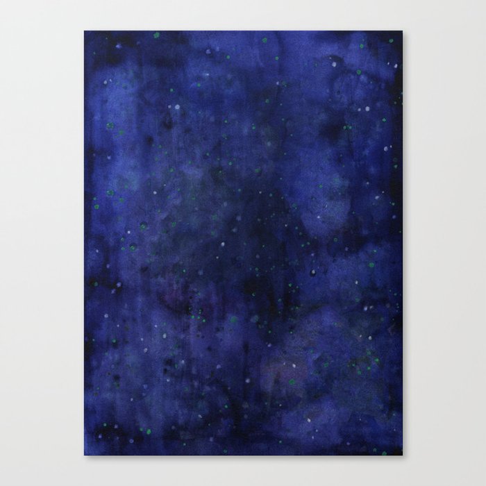 Galaxy Watercolor Nebula Texture Night Sky Stars Canvas Print