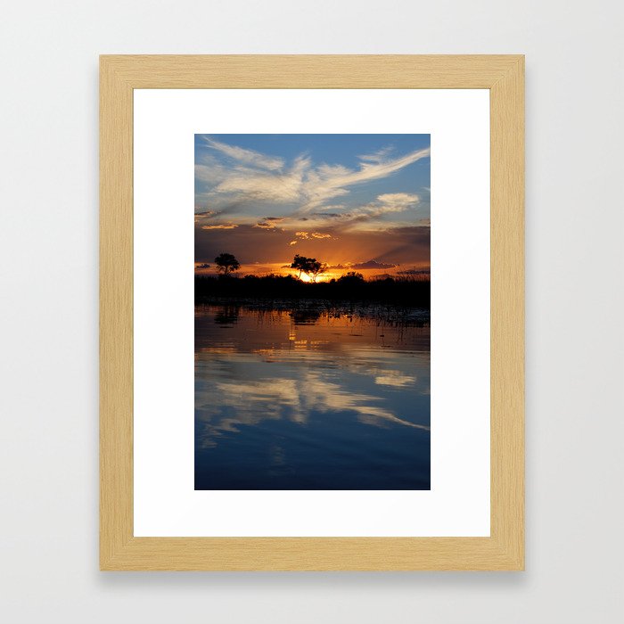 Sunset from the Makoro Framed Art Print