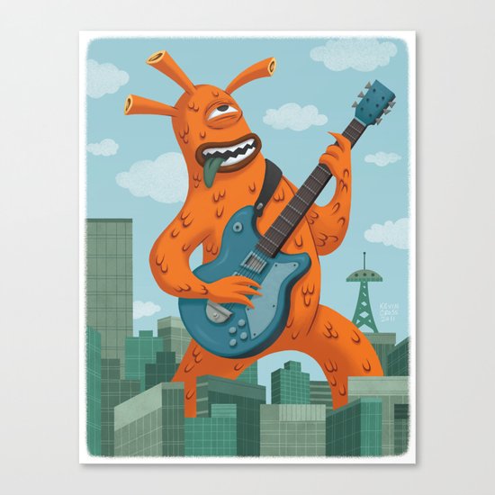 Dai Kaiju Rock City Canvas Print