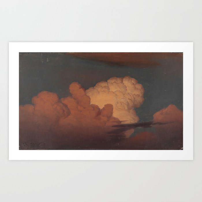 "Cloud Study" by Knud Baade, 1850 Art Print