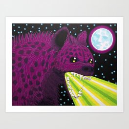 Heliotrope Hyena Art Print