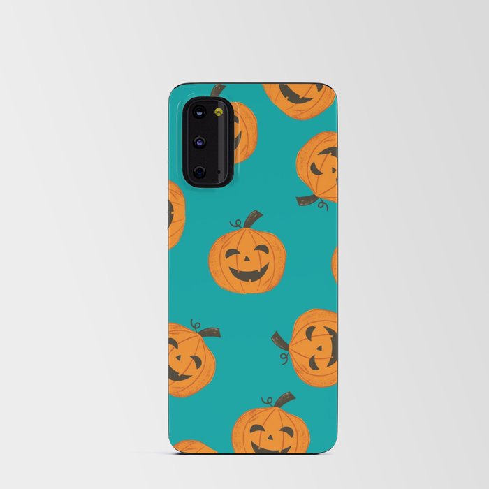 Spooky Pumpkin Halloween Pattern Android Card Case