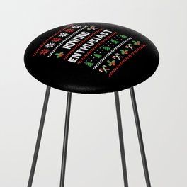 Rowing Enthusiast Ugly Christmas Sweater Gift Counter Stool