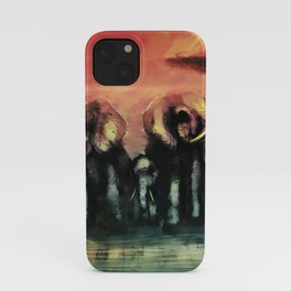 Wild elephants iPhone Case