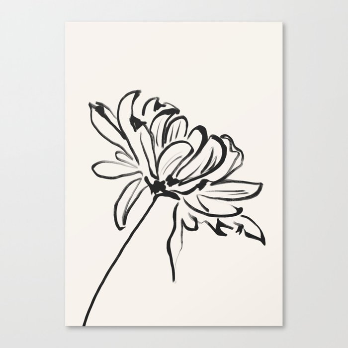 Sketch Art Flower Canvas Print By LeaDArt Society6 sketch-art-flower-canvas-print-by-leadart-society6