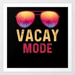 Vacay Mode Art Print | Sky, Spring, Idea, Waves, Mountain, Outdoors, Vacation, Summer, Colors, Vintage 