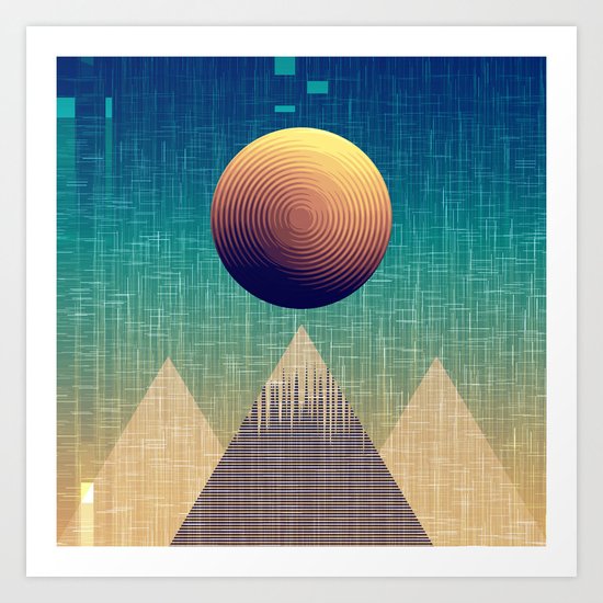 Moonrise Abstract Art Print