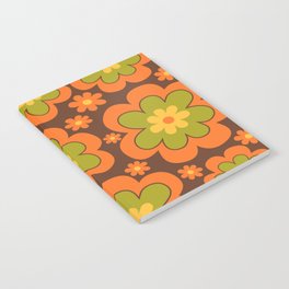 Colorful Retro Flower Pattern 592 Notebook