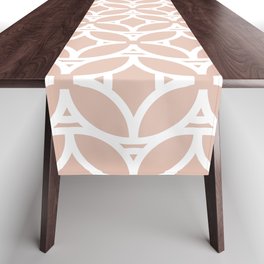 Pastel Pink and White Tessellation Line Pattern 37 Pairs 2022 Hue Behr Sunwashed Brick S180-2 Table Runner