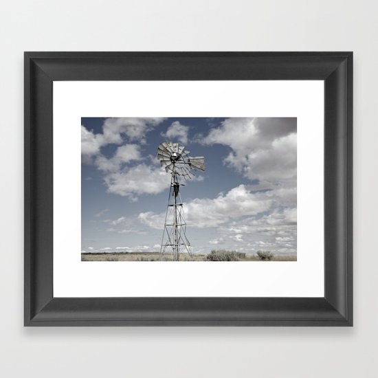 VINTAGE WINDMILL Framed Art Print