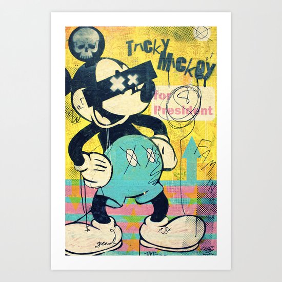 Tricky Mickey (Painted Version) Art Print