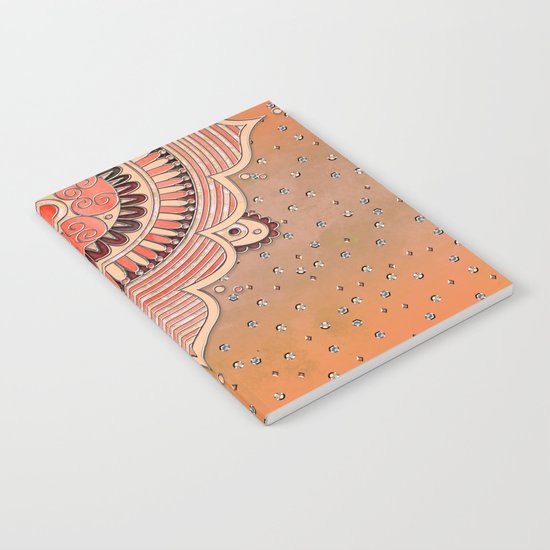 Mandala ornament orange Notebook