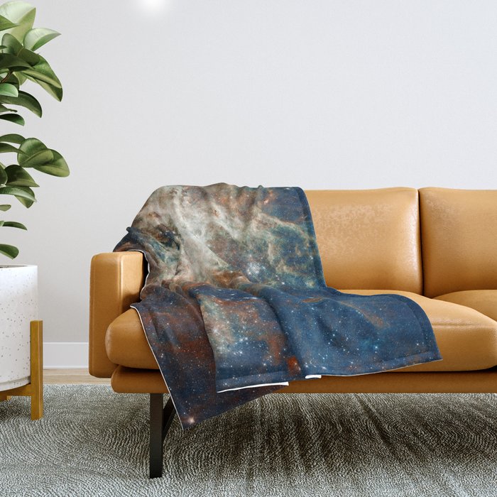 Space Nebula, Star and Space, A View of Galaxy and Outerspace Throw Blanket