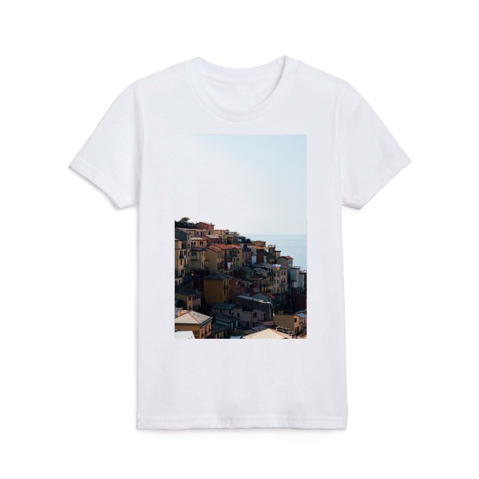 Cinque Terre Seaside Village Kids T Shirt