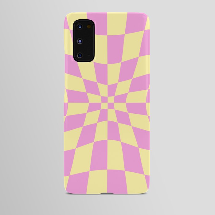 Distorted Groovy Strawberry Banana Gingham Android Case