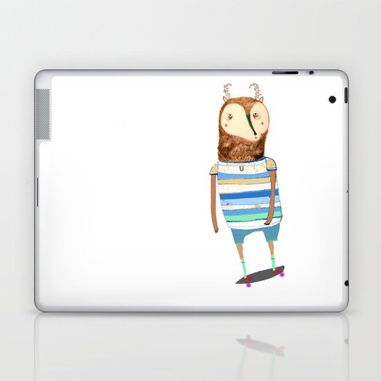 Deer, deer art, deer print, deer illustration, skateboard art, skateboarder, Laptop & iPad Skin