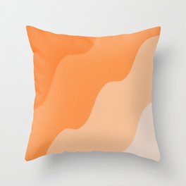 Sorbet Geometric Abstract in Orange and Peach Tones Throw Pillow