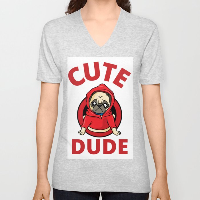 Cute Dude V Neck T Shirt