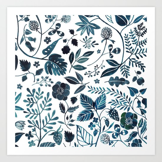 Blue Meadow Art Print