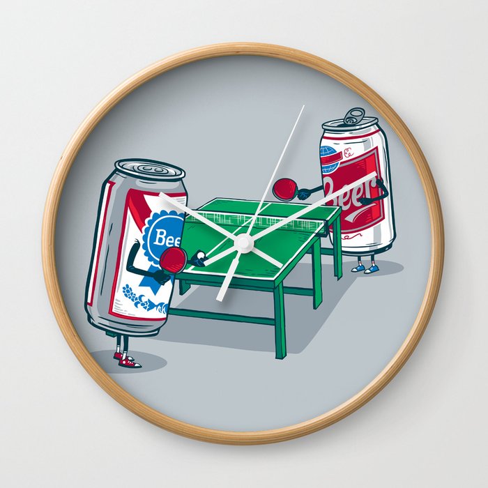 Beer Pong Wall Clock